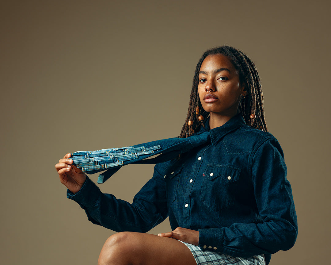 Denim Peyton Tie