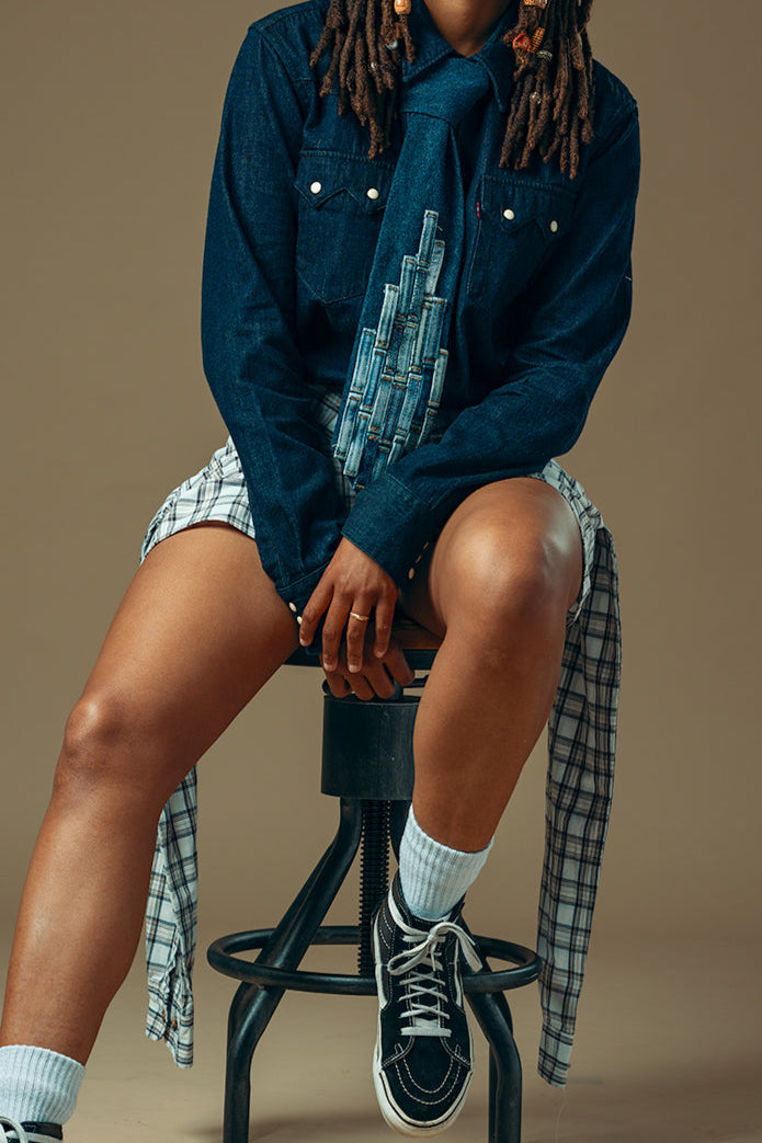 Denim Peyton Tie